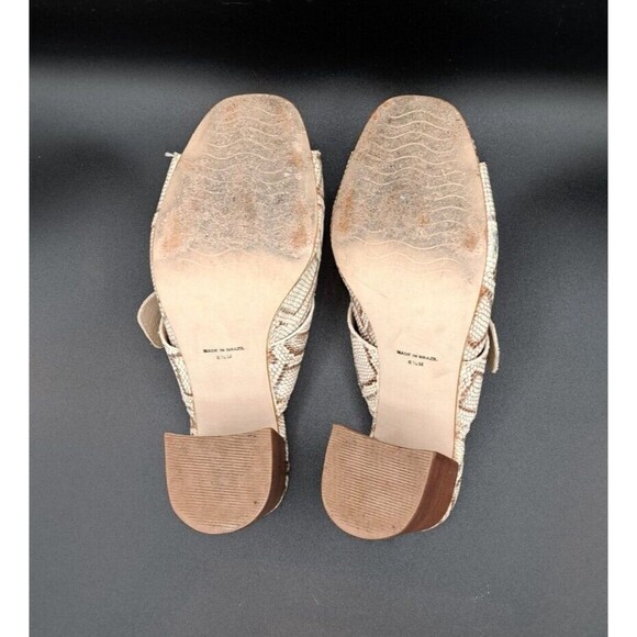 Matisse~Women's Beatrice Open Toe Mule Beige/Gold Snak Print~Size 8.5M - Picture 10 of 14